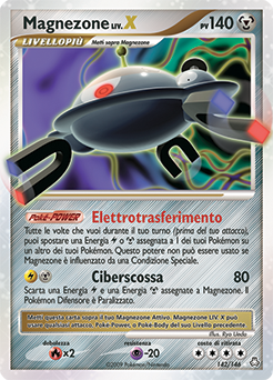 Magnezone LV.X 142/146 — Il Risveglio dei Miti (Italian Pokémon TCG card)