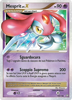 Mesprit LV.X 143/146 — Il Risveglio dei Miti (Italian Pokémon TCG card)