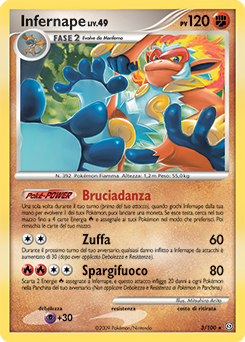 Infernape 003/106 — Fronte Di Tempesta (Italian Pokémon TCG card)