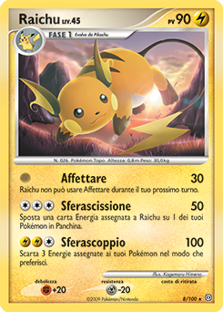 Raichu 008/106 — Fronte Di Tempesta (Italian Pokémon TCG card)