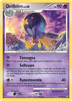 Drifblim 016/106 — Fronte Di Tempesta (Italian Pokémon TCG card)