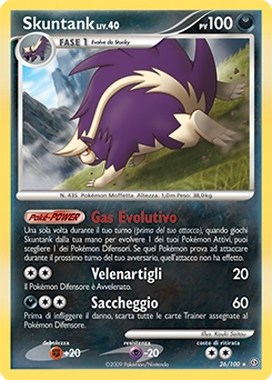 Skuntank 026/106 — Fronte Di Tempesta (Italian Pokémon TCG card)