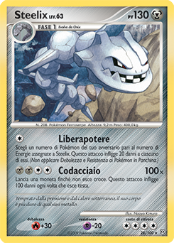 Steelix 028/106 — Fronte Di Tempesta (Italian Pokémon TCG card)
