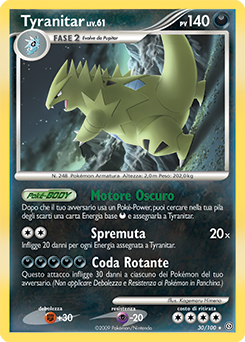 Tyranitar 030/106 — Fronte Di Tempesta (Italian Pokémon TCG card)