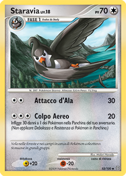 Staravia 052/106 — Fronte Di Tempesta (Italian Pokémon TCG card)