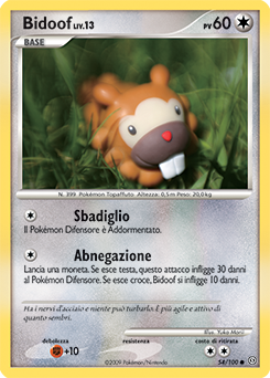 Bidoof 054/106 — Fronte Di Tempesta (Italian Pokémon TCG card)