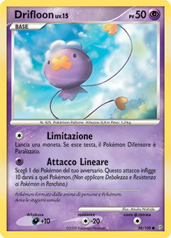 Drifloon 058/106 — Fronte Di Tempesta (Italian Pokémon TCG card)