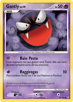 Gastly 062/106 — Fronte Di Tempesta (Italian Pokémon TCG card)
