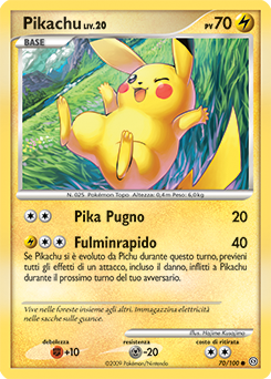 Pikachu 070/106 — Fronte Di Tempesta (Italian Pokémon TCG card)