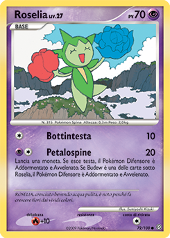 Roselia 072/106 — Fronte Di Tempesta (Italian Pokémon TCG card)