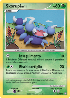 Skorupi 073/106 — Fronte Di Tempesta (Italian Pokémon TCG card)