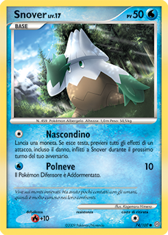Snover 074/106 — Fronte Di Tempesta (Italian Pokémon TCG card)
