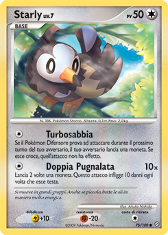 Starly 075/106 — Fronte Di Tempesta (Italian Pokémon TCG card)