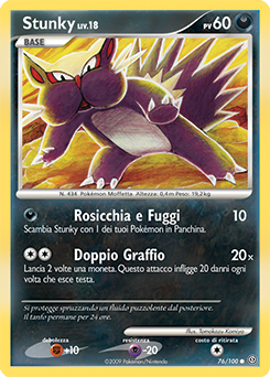 Stunky 076/106 — Fronte Di Tempesta (Italian Pokémon TCG card)