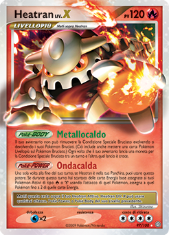 Heatran LV.X 097/106 — Fronte Di Tempesta (Italian Pokémon TCG card)