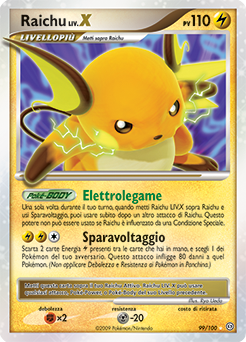 Raichu LV.X 099/106 — Fronte Di Tempesta (Italian Pokémon TCG card)