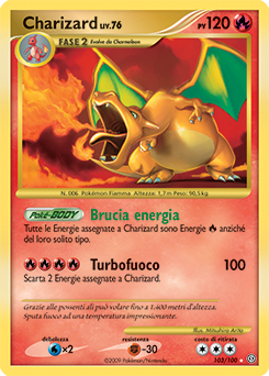 Charizard 103/106 — Fronte Di Tempesta (Italian Pokémon TCG card)
