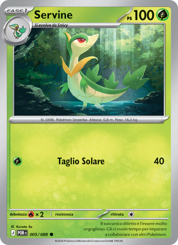 Servine 005 — Equilibrio Perfetto (Italian Pokémon TCG card)