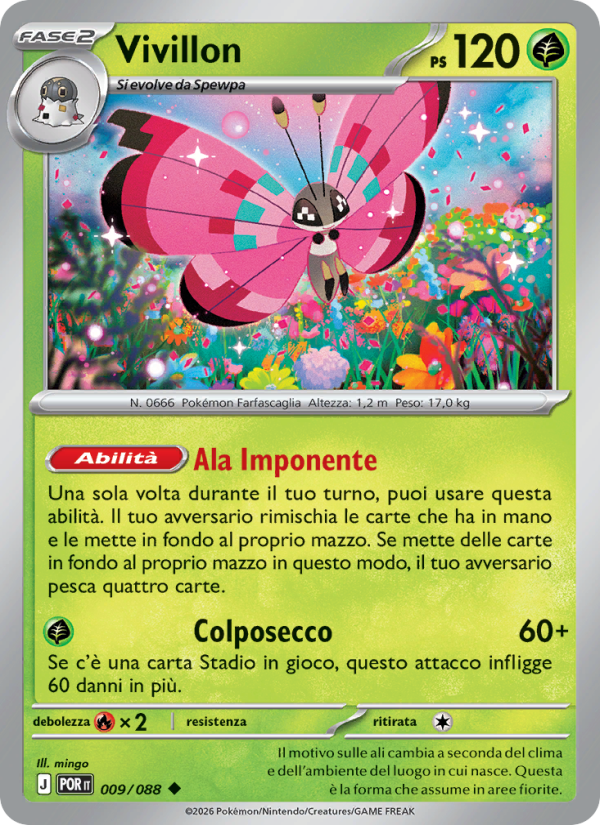 Vivillon 009 — Equilibrio Perfetto (Italian Pokémon TCG card)