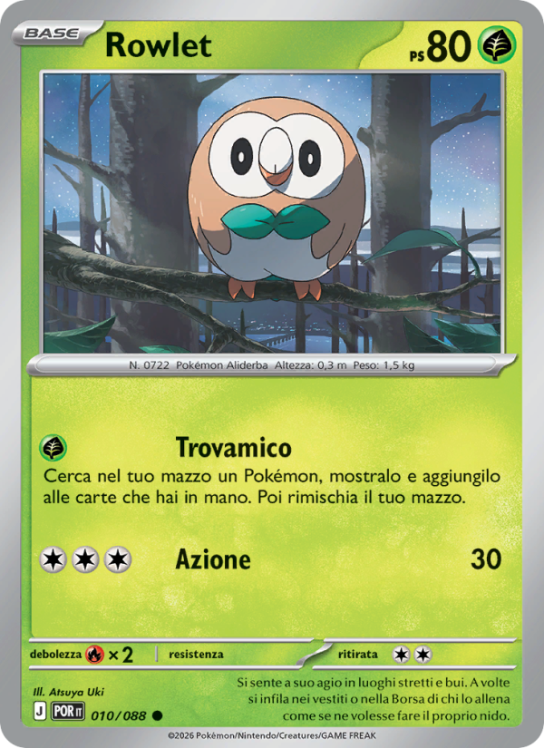 Rowlet 010 — Equilibrio Perfetto (Italian Pokémon TCG card)