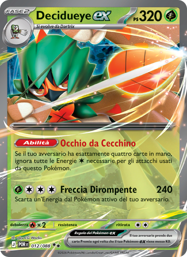 Decidueye-ex 012 — Equilibrio Perfetto (Italian Pokémon TCG card)