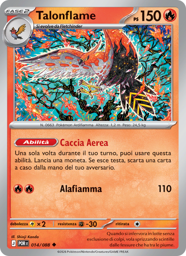 Talonflame 014 — Equilibrio Perfetto (Italian Pokémon TCG card)