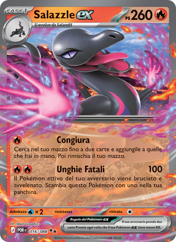 Salazzle-ex 016 — Equilibrio Perfetto (Italian Pokémon TCG card)
