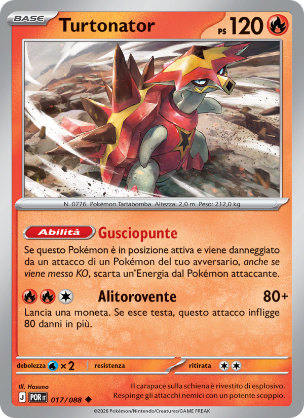 Turtonator 017 — Equilibrio Perfetto (Italian Pokémon TCG card)
