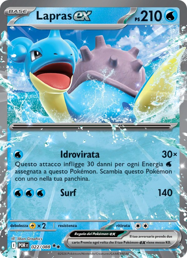 Lapras-ex 022 — Equilibrio Perfetto (Italian Pokémon TCG card)