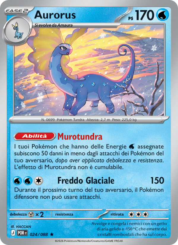 Aurorus 024 — Equilibrio Perfetto (Italian Pokémon TCG card)