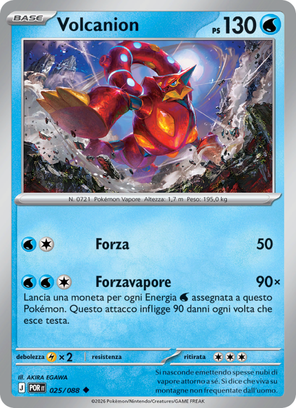 Volcanion 025 — Equilibrio Perfetto (Italian Pokémon TCG card)