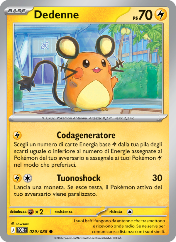 Dedenne 029 — Equilibrio Perfetto (Italian Pokémon TCG card)