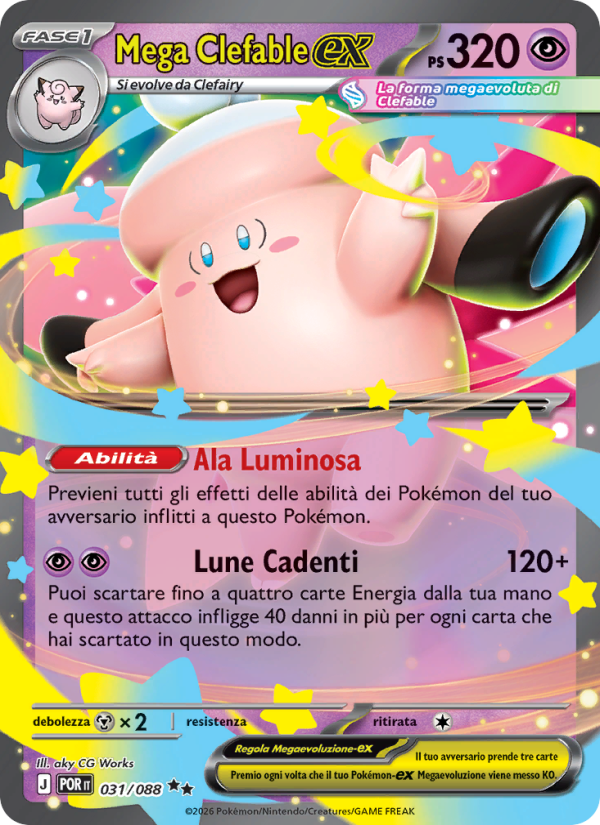 Mega Clefable-ex 031 — Equilibrio Perfetto (Italian Pokémon TCG card)