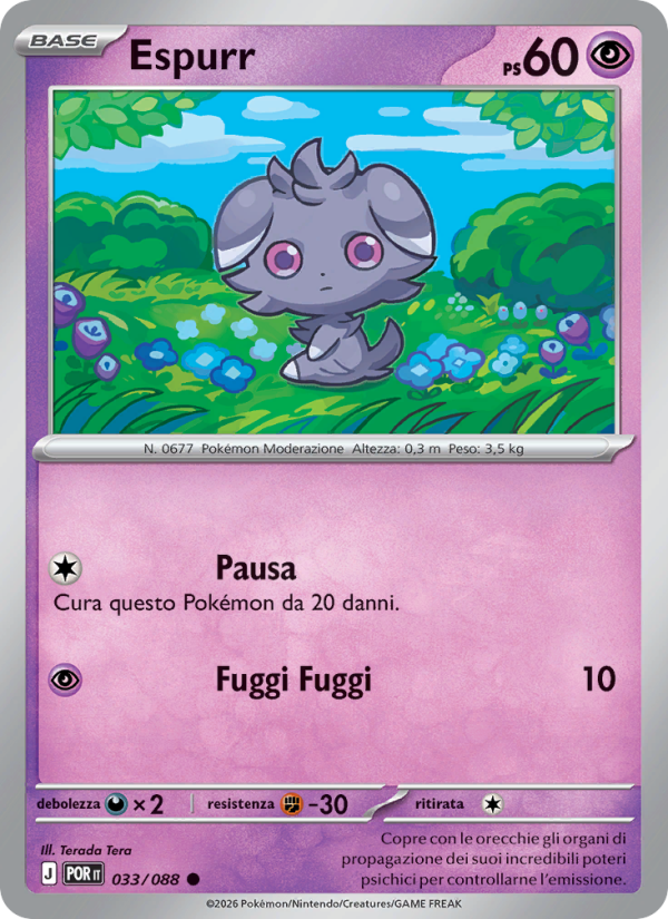Espurr 033 — Equilibrio Perfetto (Italian Pokémon TCG card)