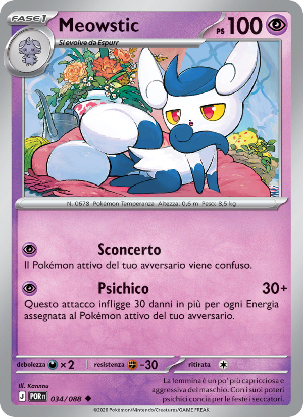 Meowstic 034 — Equilibrio Perfetto (Italian Pokémon TCG card)