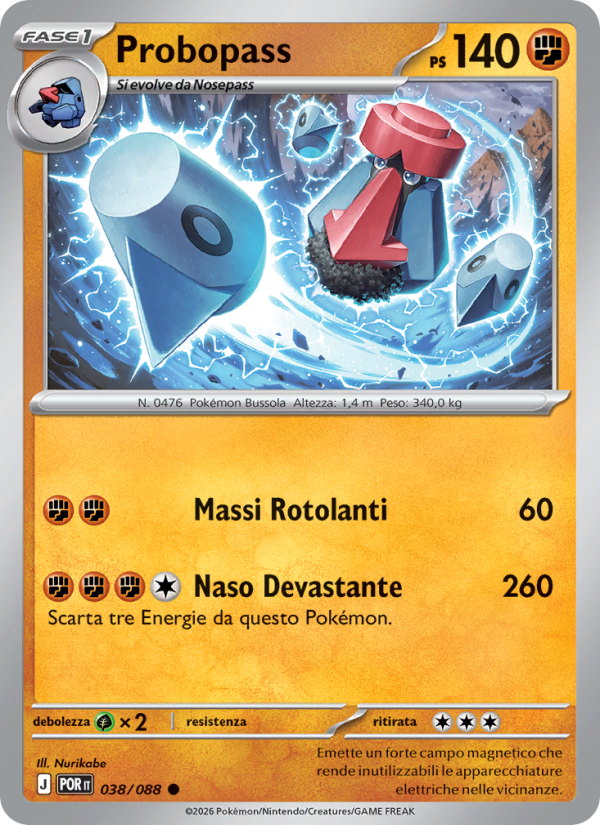 Probopass 038 — Equilibrio Perfetto (Italian Pokémon TCG card)