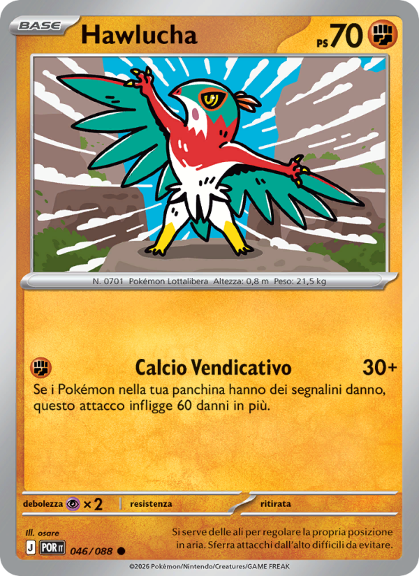 Hawlucha 046 — Equilibrio Perfetto (Italian Pokémon TCG card)