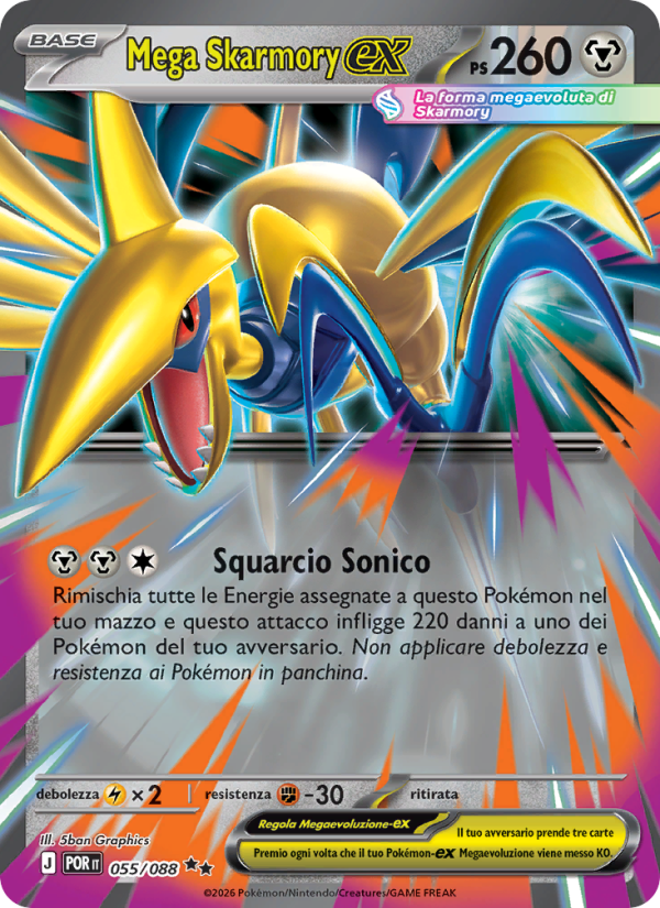 Mega Skarmory-ex 055 — Equilibrio Perfetto (Italian Pokémon TCG card)