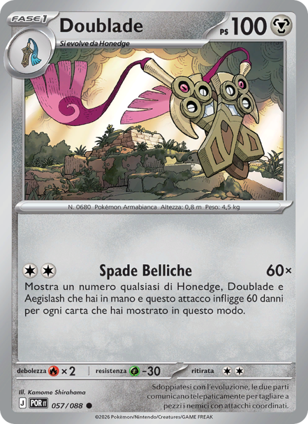 Doublade 057 — Equilibrio Perfetto (Italian Pokémon TCG card)