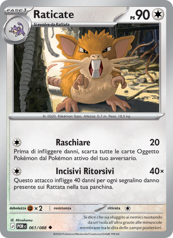 Raticate 061 — Equilibrio Perfetto (Italian Pokémon TCG card)
