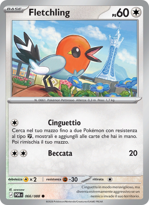 Fletchling 066 — Equilibrio Perfetto (Italian Pokémon TCG card)