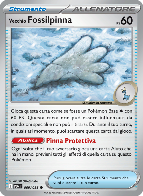 Vecchio Fossilpinna 069 — Equilibrio Perfetto (Italian Pokémon TCG card)
