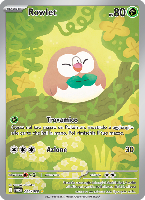 Rowlet 090 — Equilibrio Perfetto (Italian Pokémon TCG card)
