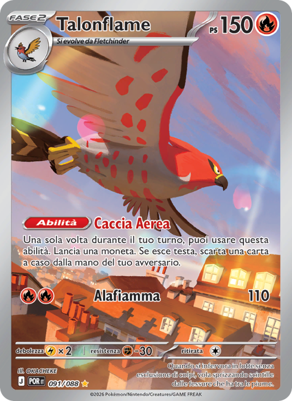 Talonflame 091 — Equilibrio Perfetto (Italian Pokémon TCG card)