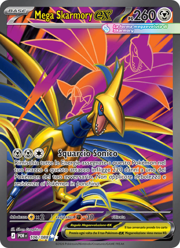 Mega Skarmory-ex 106 — Equilibrio Perfetto (Italian Pokémon TCG card)