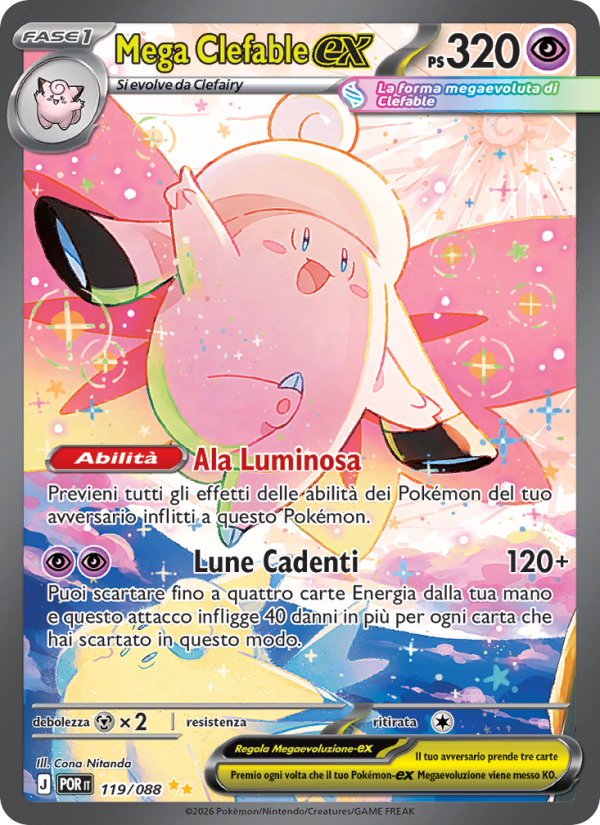 Mega Clefable-ex 119 — Equilibrio Perfetto (Italian Pokémon TCG card)