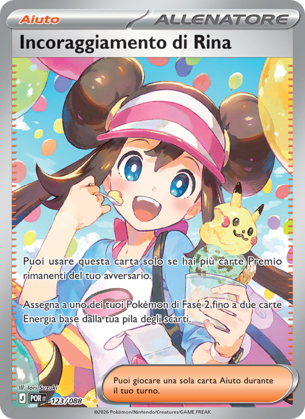Incoraggiamento di Rina 123 — Equilibrio Perfetto (Italian Pokémon TCG card)