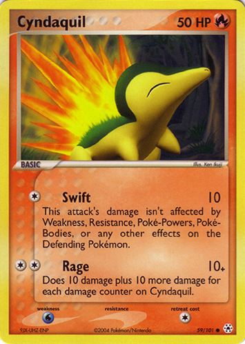 Cyndaquil 059 — EX Leggende Nascoste (Italian Pokémon TCG card)