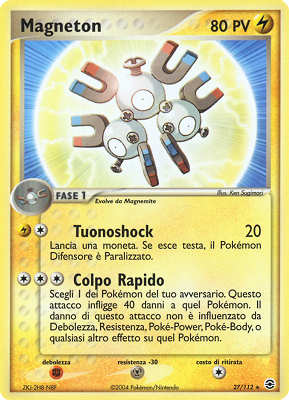 Magneton 027 — EX RossoFuoco e VerdeFoglia (Italian Pokémon TCG card)