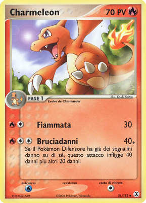 Charmeleon 031 — EX RossoFuoco e VerdeFoglia (Italian Pokémon TCG card)